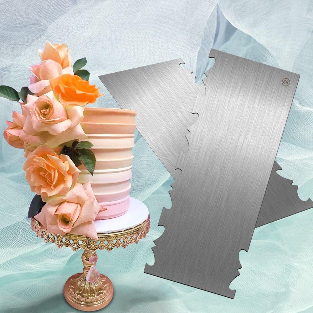 Chookyy Scraper Kue Sugarcraft Cake Trim Saw Alat Penghalus Gigi Stainless Steel