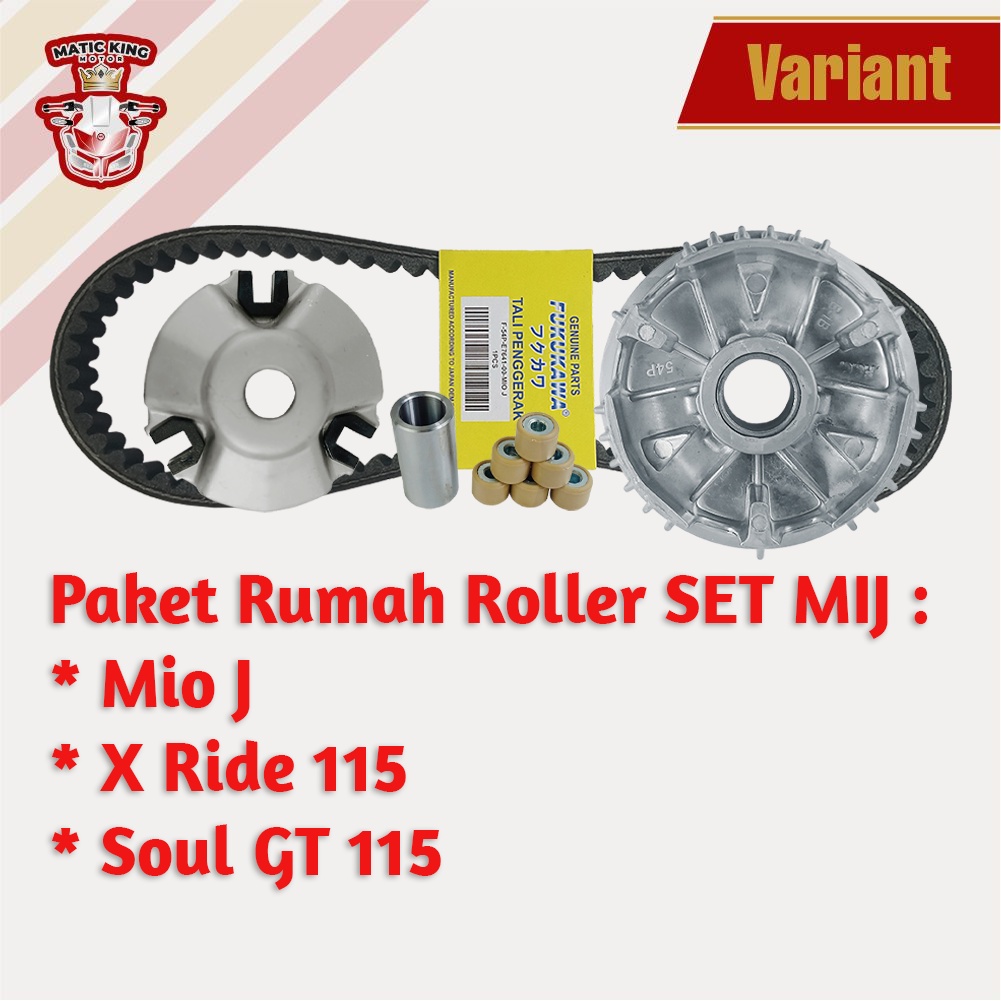 Paket Kirian Rumah Roller Vanbelt Yamaha Mio J Soul GT Fino X Ride 115 cc Fukukawa