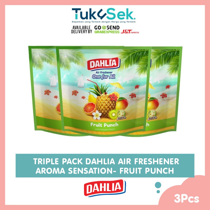 Tukusek Triple Pack DAHLIA Air Freshener One For All Pengharum Ruangan 75gr - Fruit Punch