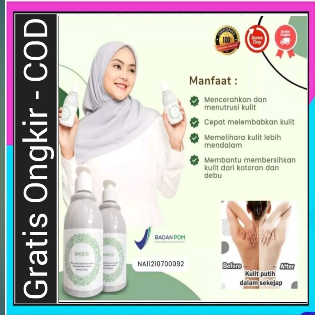 【BPOM】Volcanic Mud Bath Milk BAISISI WHITENING PEMUTIH BADAN 250ML