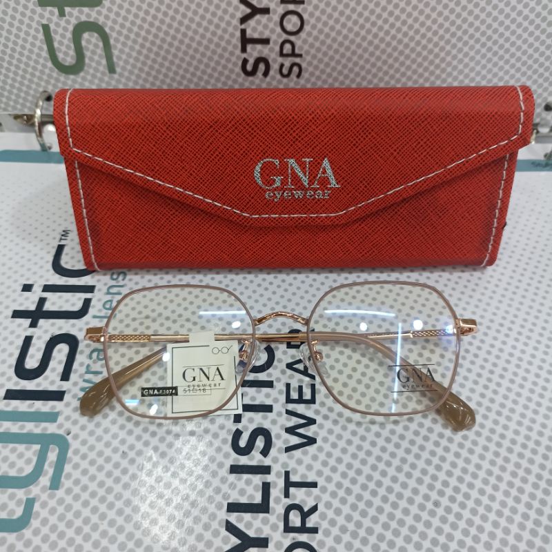 FRAME KACAMATA GNA KOTAK TITANIUM BRAND ORI