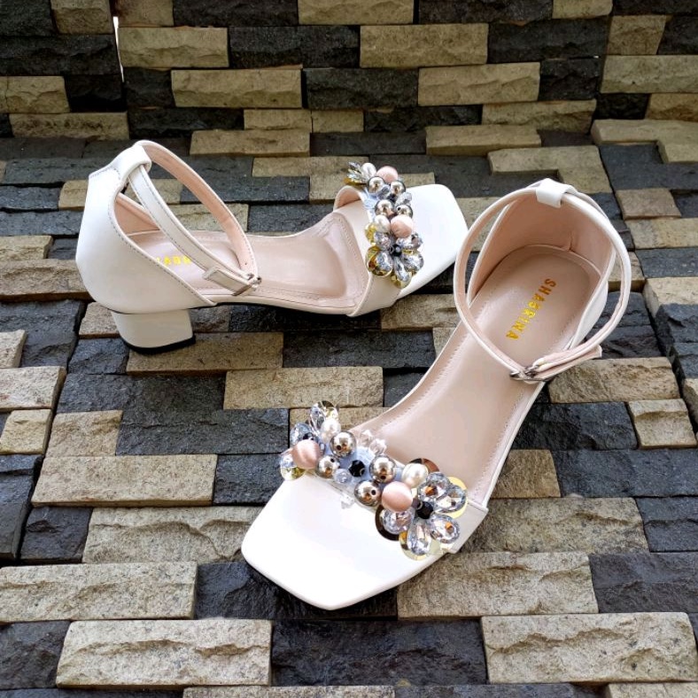 Shabrina Heels Olivia White Special Edition Big Size 41-45