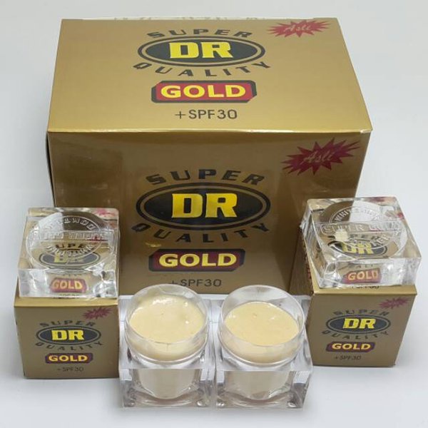 Cream DR Gold Super Quality Cream Pencerah Wajah Original +SPF30 - Cream Pot Kaca