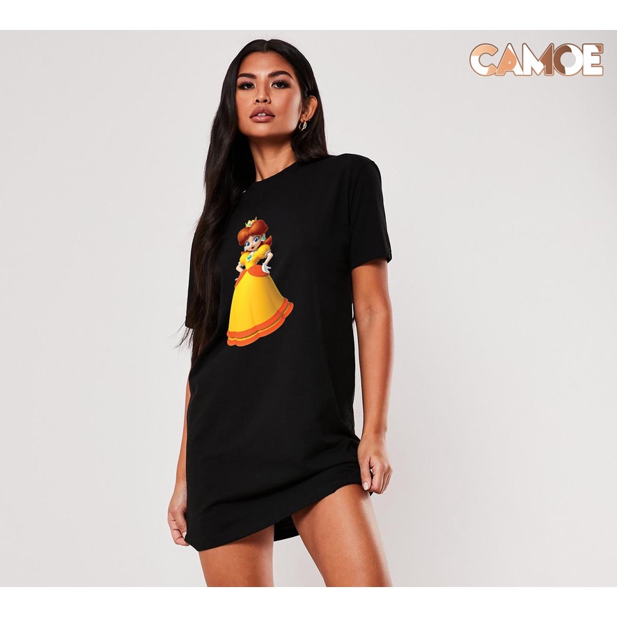 Tshirt Dress Kaos Super Mario 3D Character Daisy