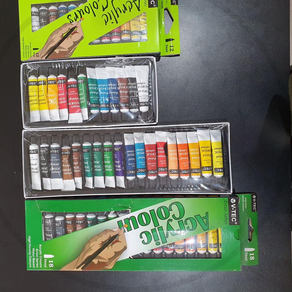 

Kekinian! Acrylic V-tec 18 Warna Cat Akrilik Vtec Set Paint ✔