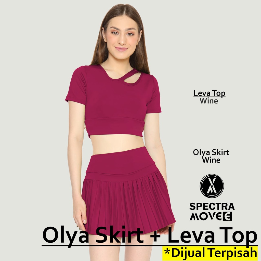 Rok celana OLYA SKIRT baju senam LEVA TOP atasan senam celana rok senam rok gym rok damce rok aerobic setelan rok