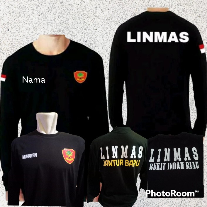Kaos Linmas Lengan Panjang/ Baju Linmas Tangan Panjang/ Tshirt Linmas