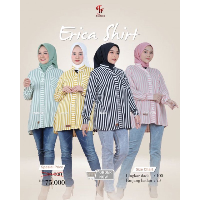 BLOUSE GARIS - GARIS KATUN RAYON HITAM PUTIH