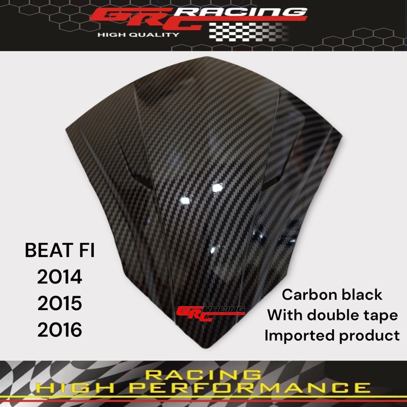 PREMIUM IMPORT VISOR Honda BEAT FI 2014 2015 2016 GRC RACING FULL KARBON CARBON