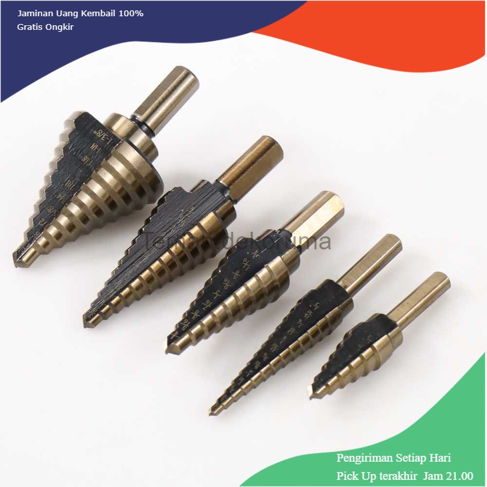 TD-PR2 Taffware Mata Bor Pagoda Spiral Drill Step Down Tipe 2 5PCS - BIHH463A