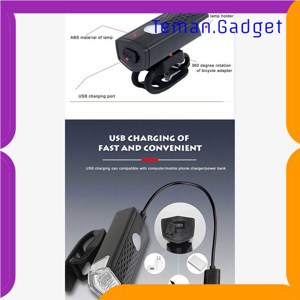 TG-SPD Raypal Lampu Sepeda LED USB Rechargeable Waterproof - RPL25