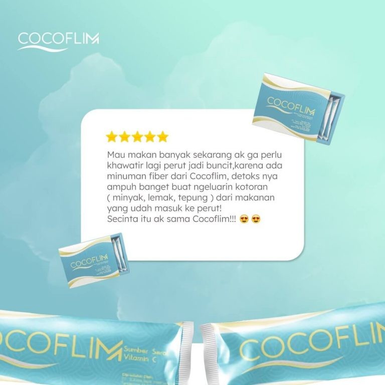 Cocoflim Ecer (1 Sachet) / Coco Flim Fiber Minuman Serat Diet Detoks Pelancar BAB / BPOM Halal Original 100%