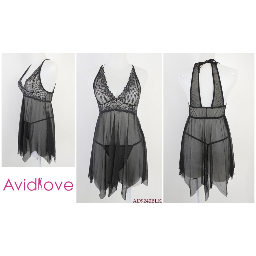 Baju Tidur / Lingerie Wanita AVIDLOVE Tanpa Busa Bahan Mesh Transparan Pakaian Dalam Underwear AD924