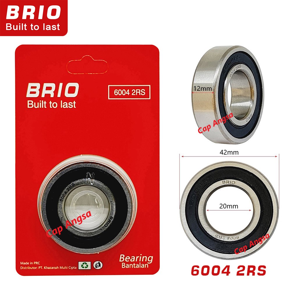 BEARING 6004 2RS 10 pc LAHER KLAHER BANTALAN RODA MOTOR DEPAN BELAKANG KLAHAR LAHAR BERING BRIO 2 RS