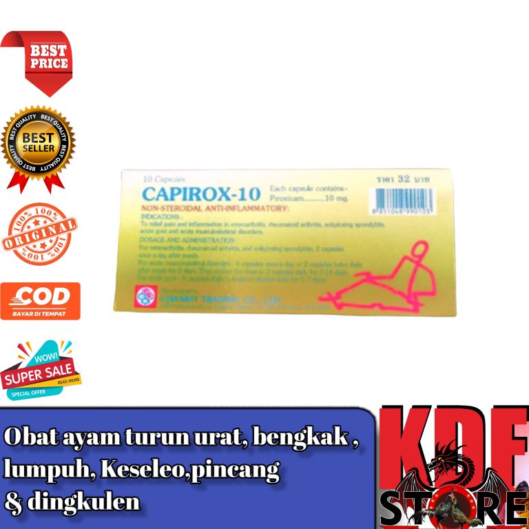 Capirox-10 Import Bangkok Thailand Obat Tedun Lumpuh Keseleo Untuk Ayam