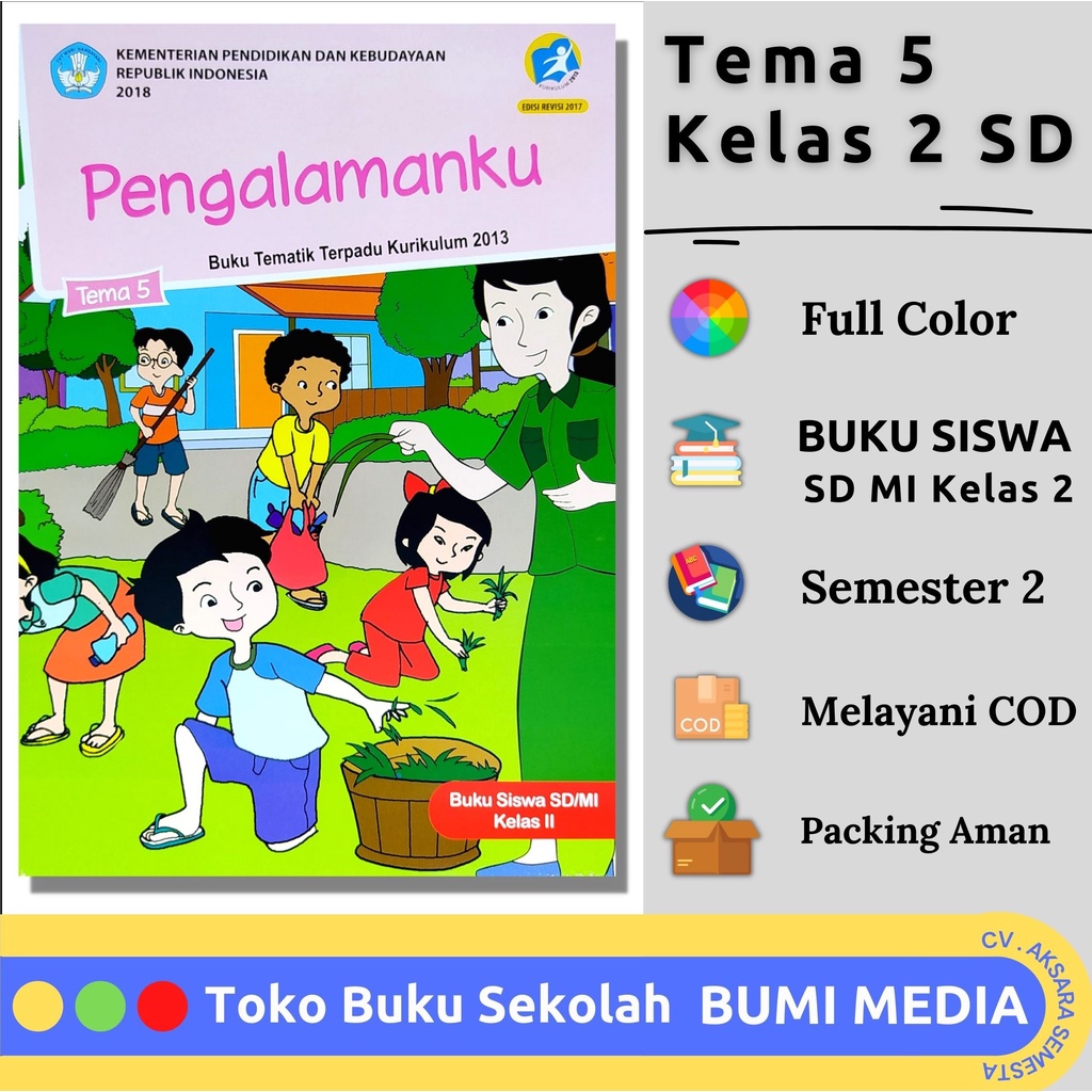 Jual Buku Paket Pelajaran Siswa Tema 5 Kelas 2 SD/MI Pengalamanku ...