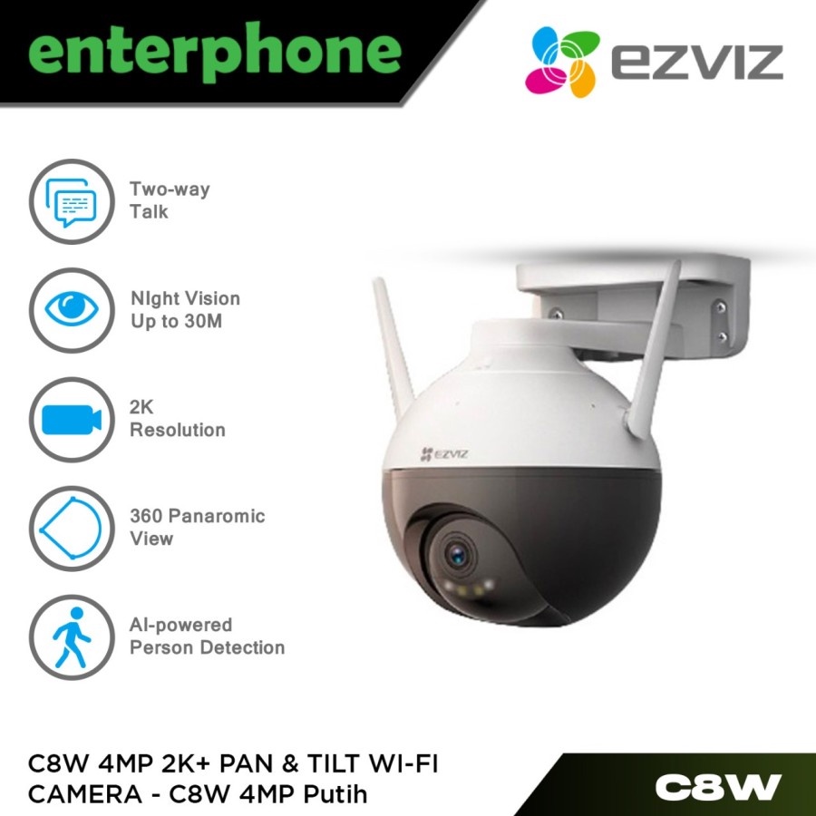 EZVIZ C8W 4MP 2K+ PAN &amp; TILT WI-FI CAMERA - C8W 4MP