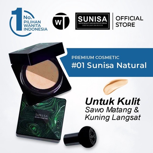 NO 1. PILIHAN TERBAIK !! SUNISA MUSHROOM HEAD AIR COUSHION SPF 50++- CC CREAM - BEDAK ANTI AIR 100% ORIGINAL//FOUNDATION BB CREAM