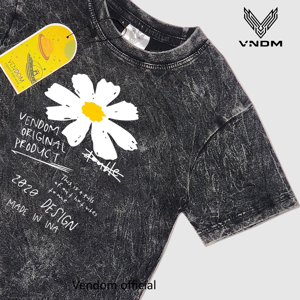 Vendom Kids Baju Kaos Anak Washet Laki Laki / Perempuan Unisex Umur 1-12 Tahun Bahan Cotton 30S