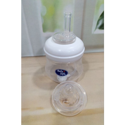 Paket Botol Susu Wide Neck Dengan sedotan(Botol+Nipple+Sedotan)125 Ml BPA Free