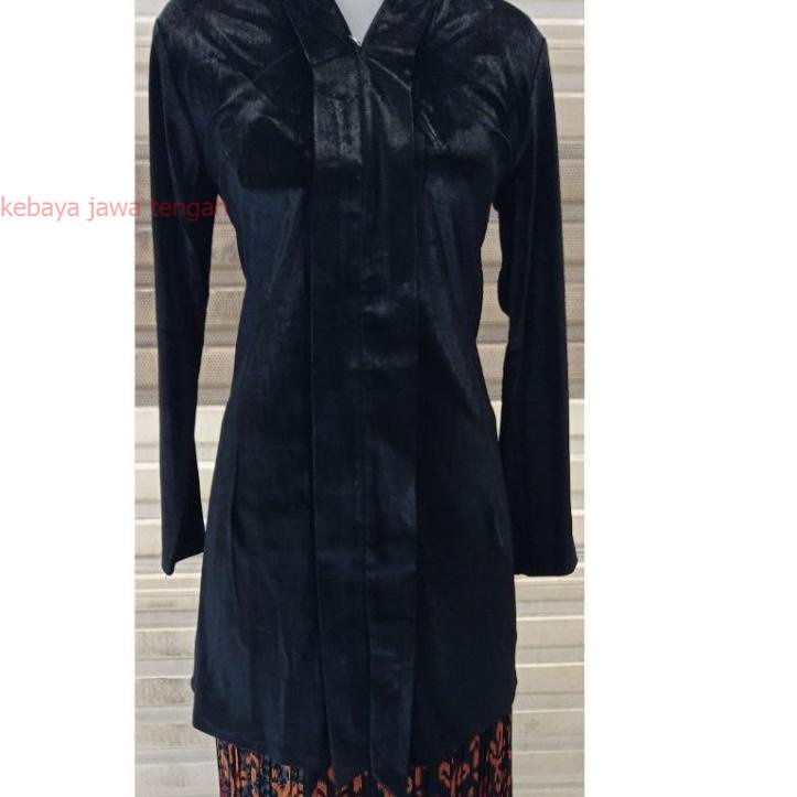 Kebaya Bludru Kartini Panjang / Kebaya Kartini V neck .. Kebaya Bludru