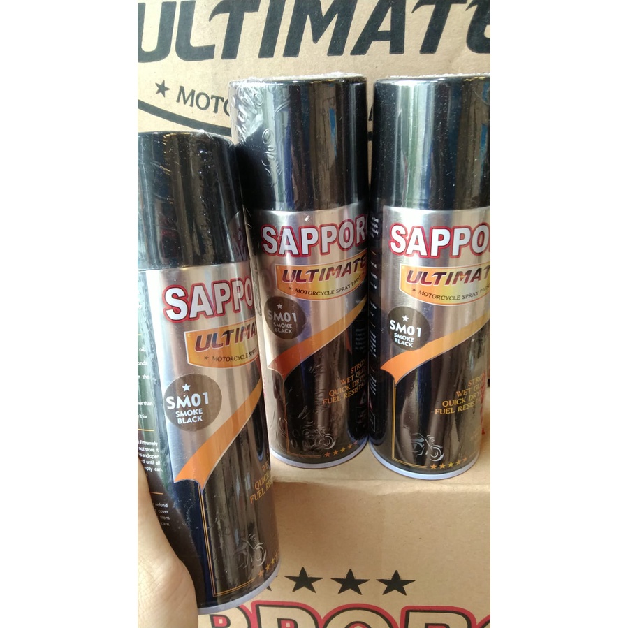 cat spray pilok pilox cat semprot sapporo ultimate saporo ultimate SM01 smoke black hitam smoke lamp lampu pilok smoke lamp hitam