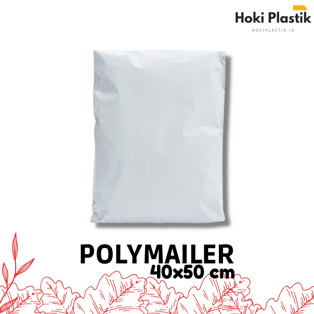 Jual Polymailer 40x50 Warna Hitam Putih Silver Plastik Packing Olshop Lem Plastic Amplop Kemasan 6283