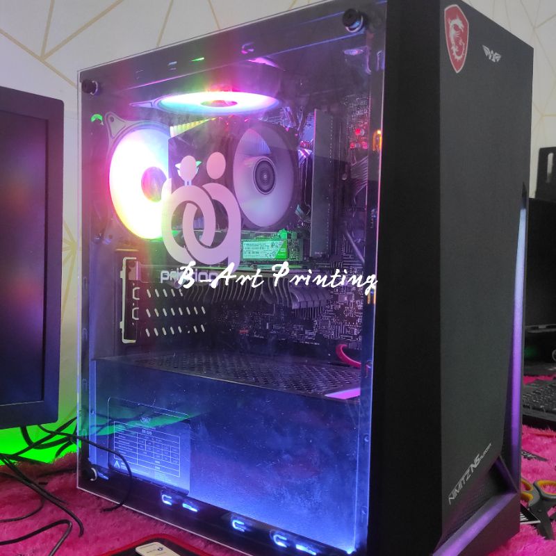 COSTUM Akrilik Laser Cut Side Panel Casing Komputer Untuk Tutup Kesing Case PC Desktop Laser Cutting