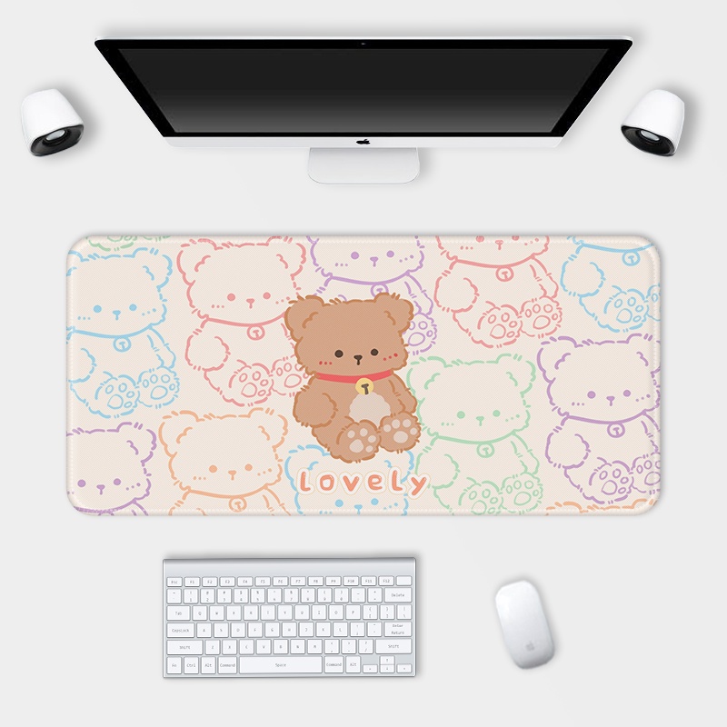 Mouse Pad Gaming Ukuran Besar Bahan Kulit PU Anti Air / slip