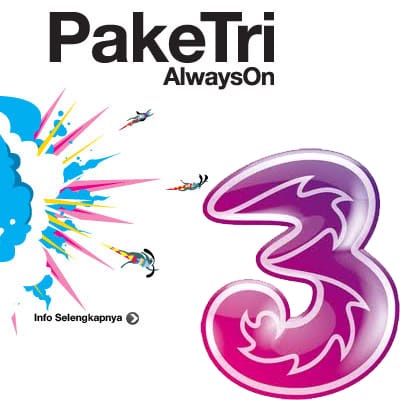 PERDANA 3 (THREE) ALWAYS ON 2 GB AON PAKET DATA TRI AON 2 GB ALWAYS ON KARTU PERDANA