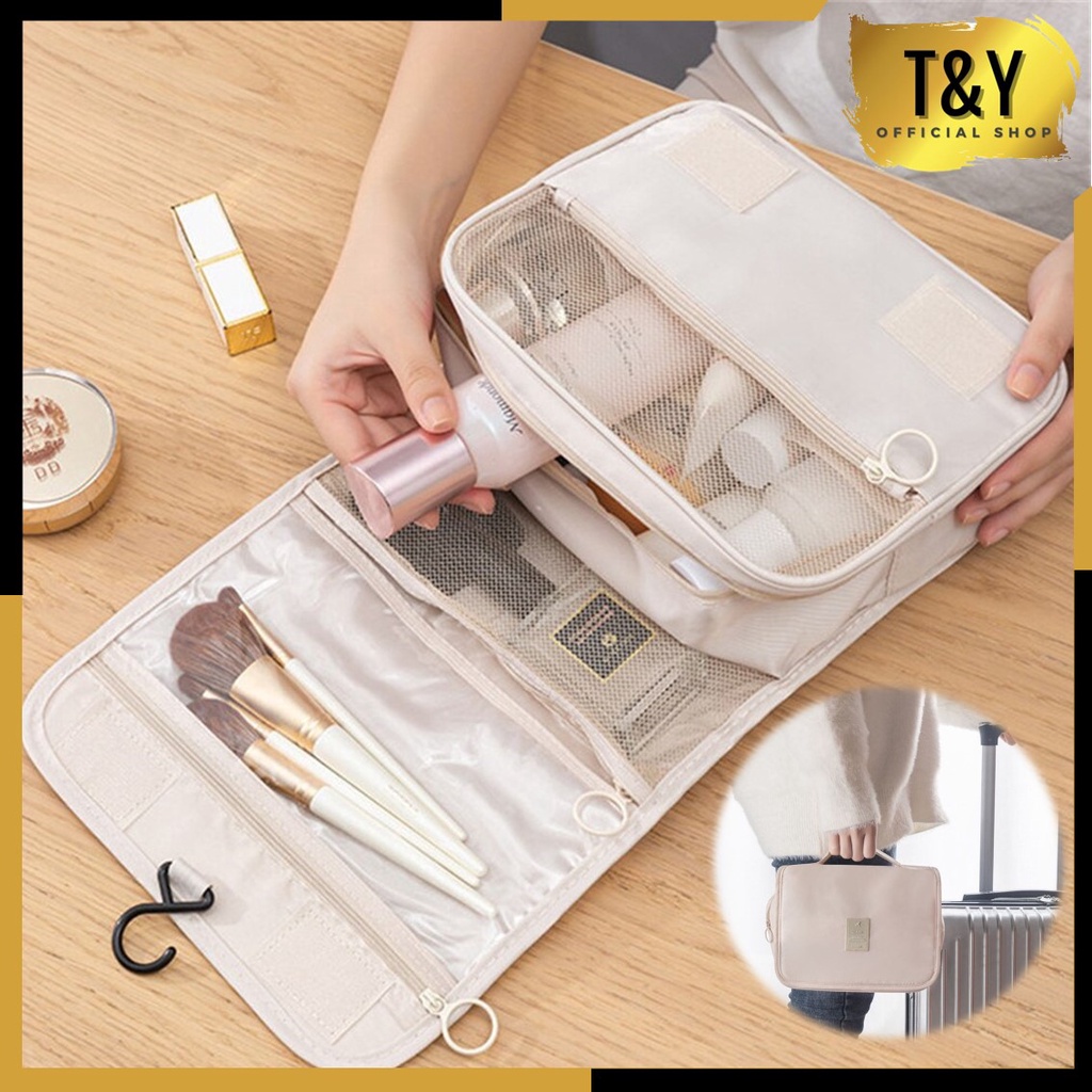 T&amp;Y Travel bag storage tas penyimpanan kosmetik perlengkapan mandi tas wanita serbaguna tas traveling original import bahan tebal Murah Import