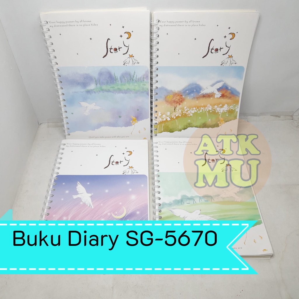 

Buku Tulis Notes Diary Ring Notebook B5 Softcover Motif SG-5670