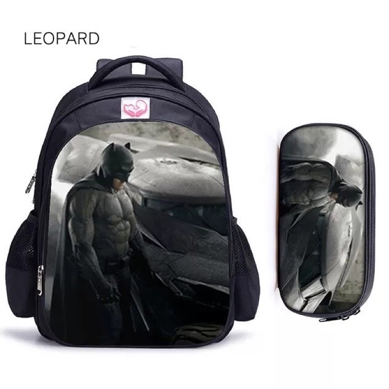 RANSEL ANAK 2in1 bonus Tempat Pensil Seperhero Batman