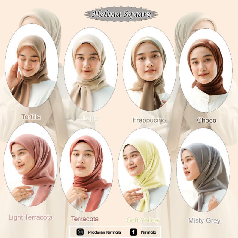 HELENA SQUARE ORIGINAL BY NIRMALA BAHAN HYCON LASERCUT SEGIEMPAT HELENA NIRMALA