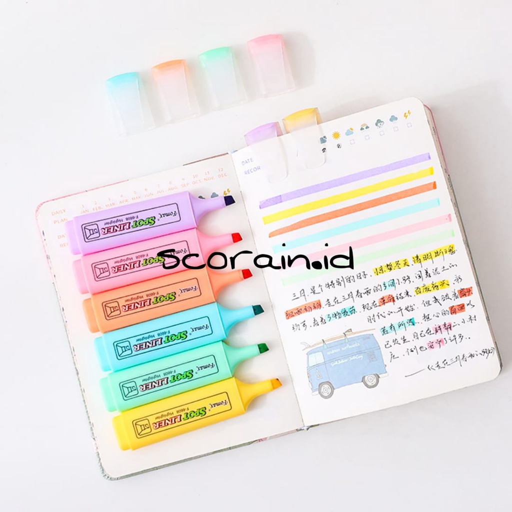 STABILO HIGHLIGHTER WARNA PASTEL COLOR | STABILO MACARON  WARNA CANDY WARNA WARNI | STABILO TEBAL SPIDOL WARNA | PENANDA BUKU CATATAN