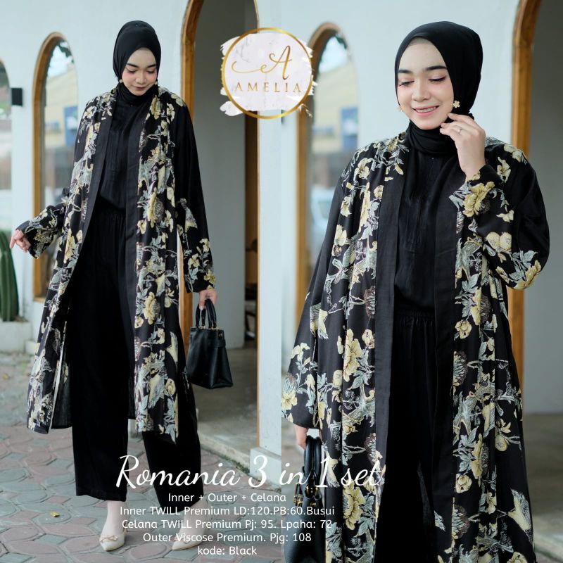 Romania 3 ini 1 Setelan wanita Original By Amelia 100% ORI