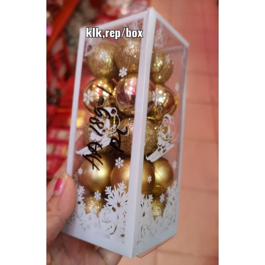 Bola bola natal dan hiasan natal isi 12-20/bks banyak motif