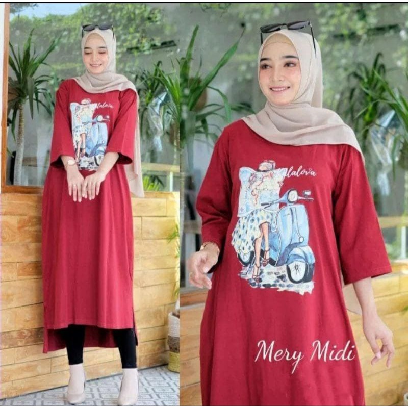 midi dress sablon terbaru / dress crinkel sablon / dress crinkel