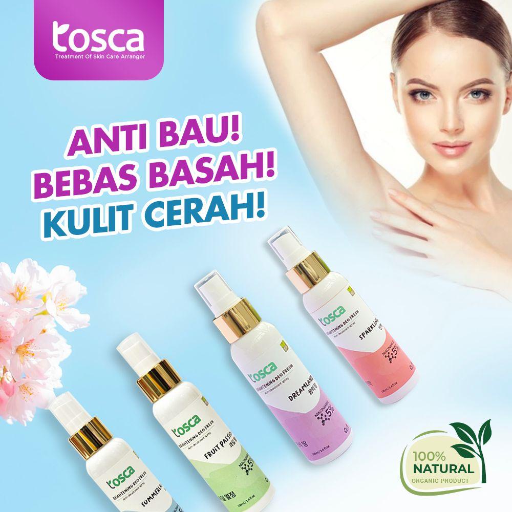 DEODORANT SPRAY TOSCA AMPUH ATASI BAU BADAN KERINGAT BERLEBIH MENCERAHKAN KETIAK 100ml