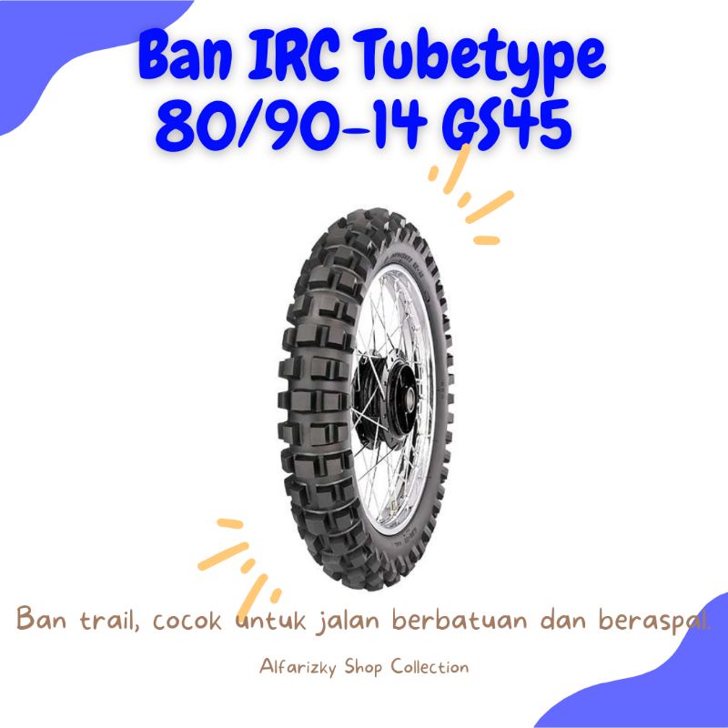 BAN MOTOR TRAIL/CROS/TAHU IRC 80/90-14 GS45 MOTOCROSS MEREK IRC
