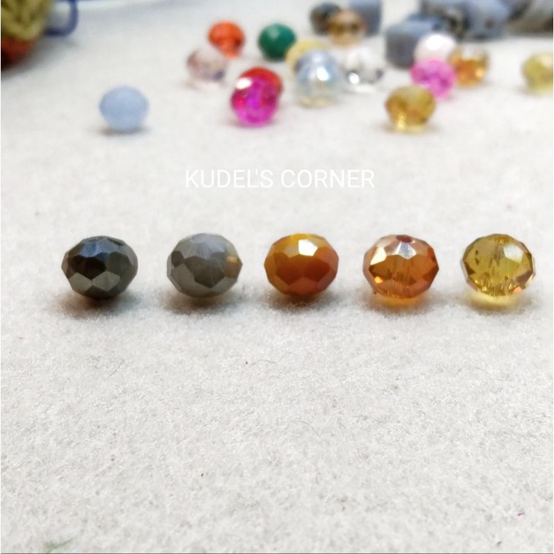 12pcs kristal ceko bapau/ kristal ceko bulat ukuran 8mm