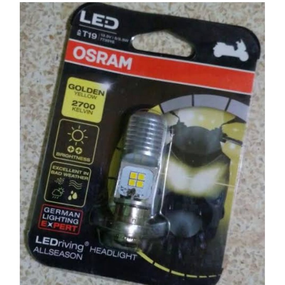 Lampu Utama Motor LED T19 M5 K1 OSRAM H6 Kuning AC/DC- Plug n Play