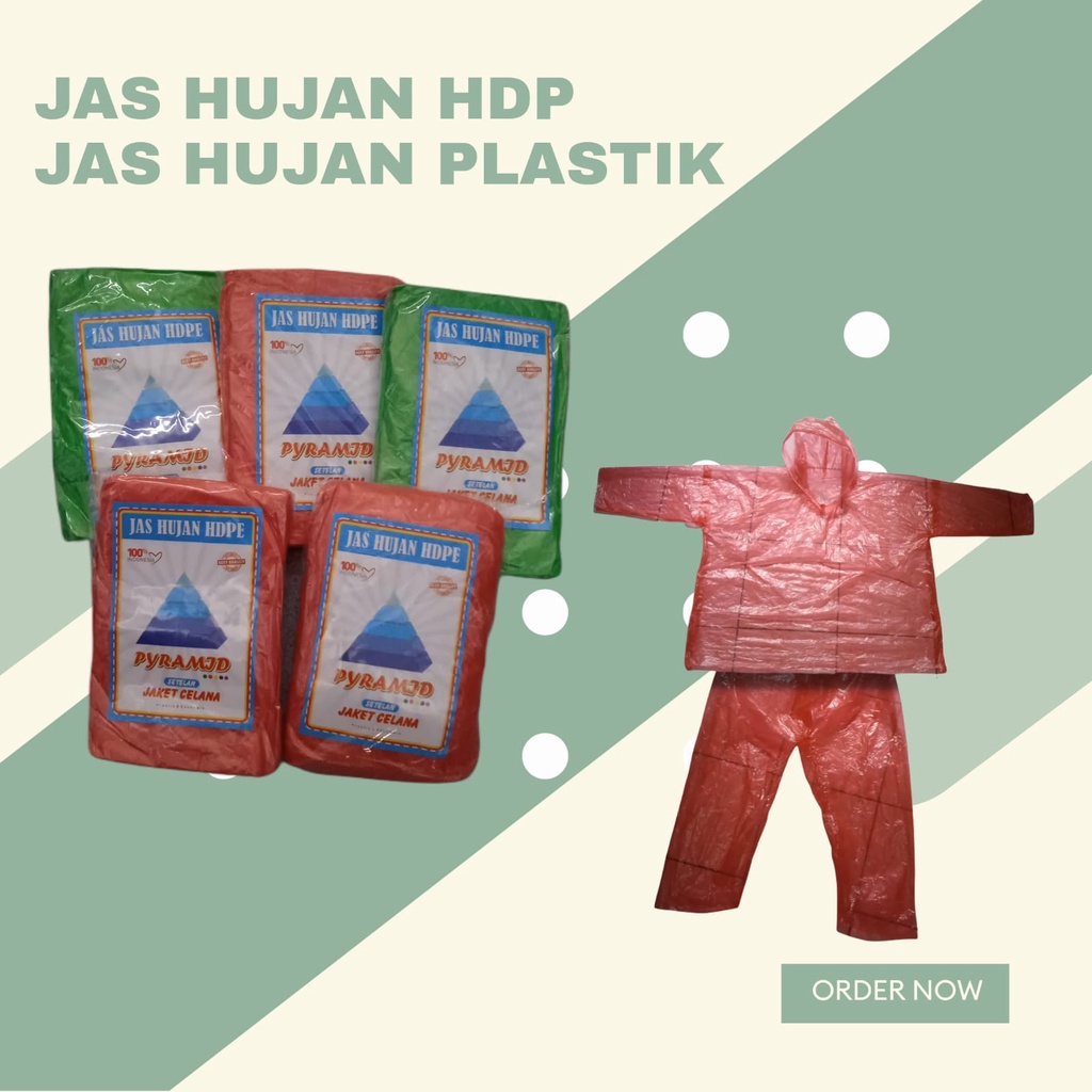 JAS HUJAN PLASTIK BAJU DAN CELANA