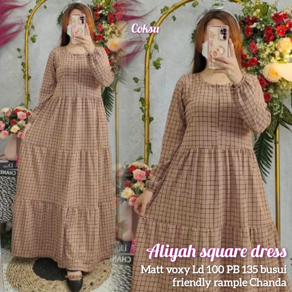 aliyah dress square / dress square / gamis kotak / gamis voxy / gamis square / gamis murah