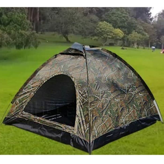 Tenda dome camping Lipat automatis Besar 4-5 orang 200x200cm 18-14 - Biru