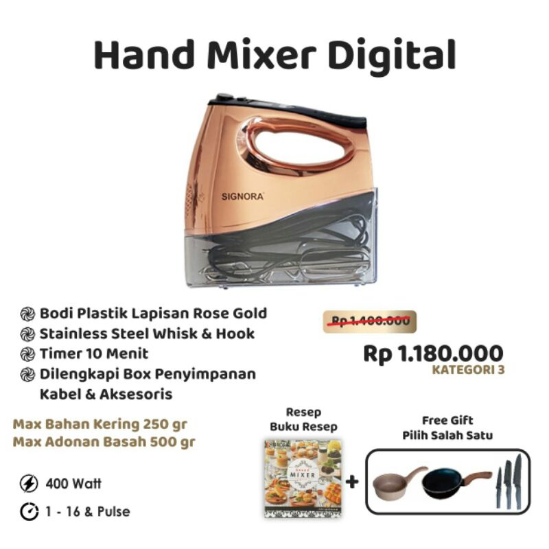 Hand mixer digital signora