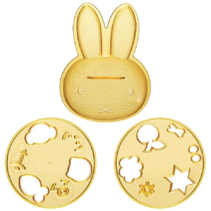 Set Cetakan Nasi Nori Keju Cutter Kelinci Rice Mold Cetakan Bento Bekal Miffy Bunny Kelinci