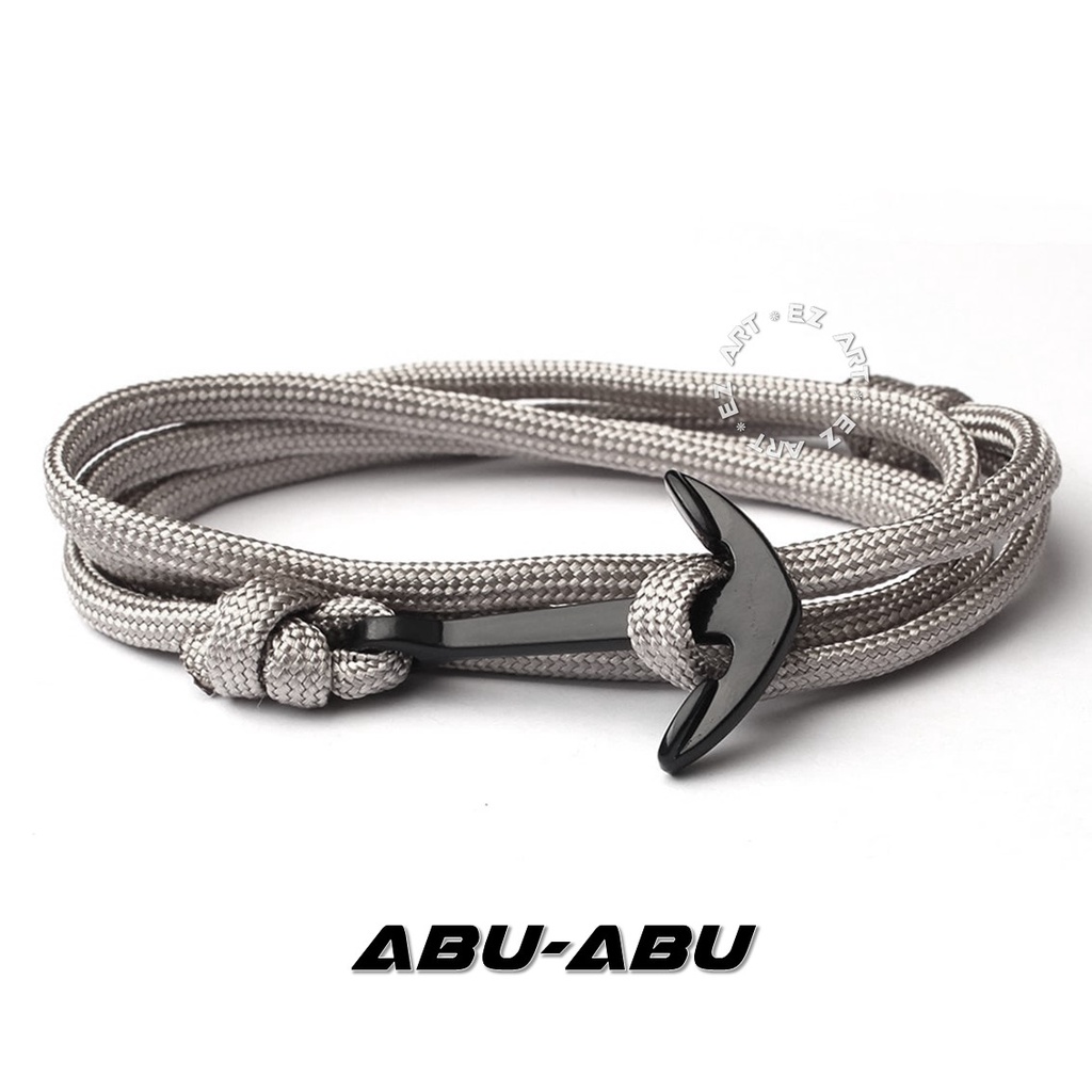 Gelang Jangkar Multilayer 4 Lilit Tali Paracord Pria Wanita Warna Polos Simple Keren Elegan Pendaki Gunung Survival
