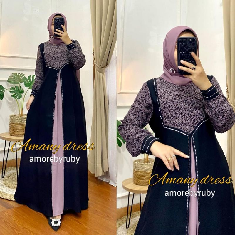 Amany dress Ori Amore by Ruby / amany dres / gamis Amore by Ruby / Amore by ruby