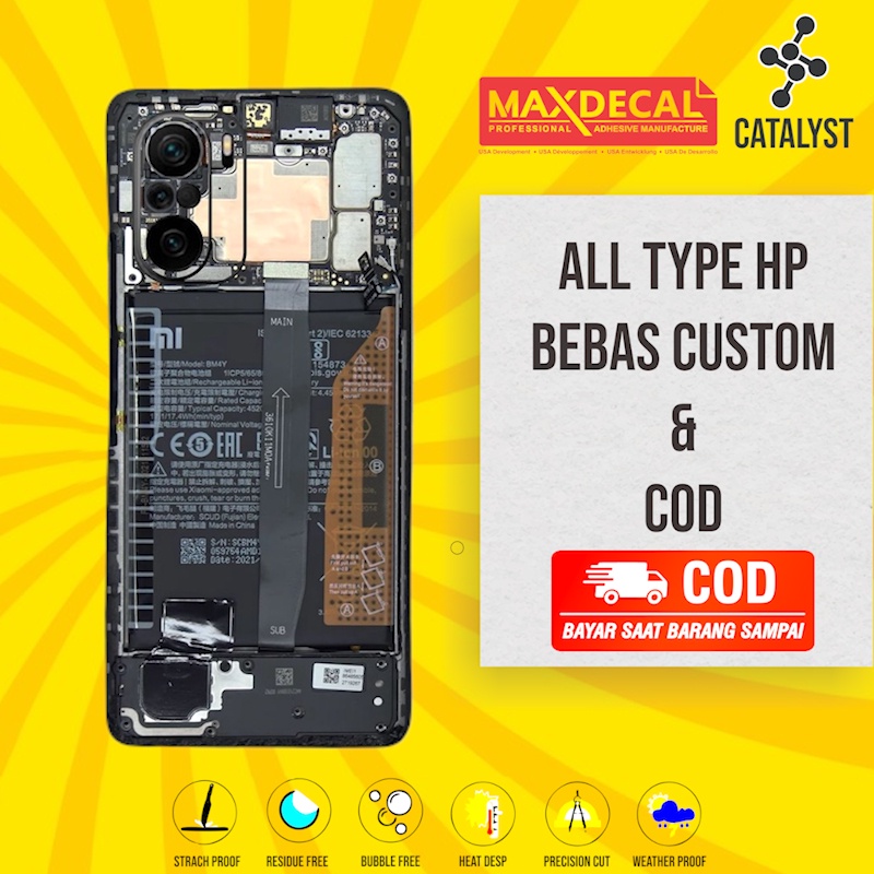 Garskin Skin POCO F3 Fullbody - Kode mesin teardown - Free Custom Skin Protector Case